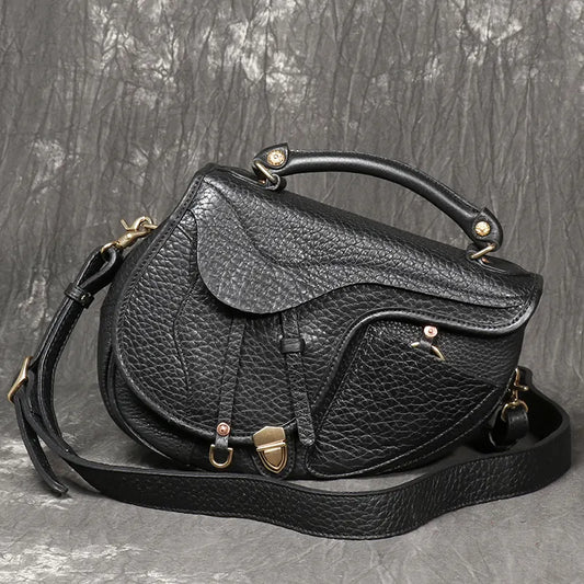satteltasche damen leder schwarz
