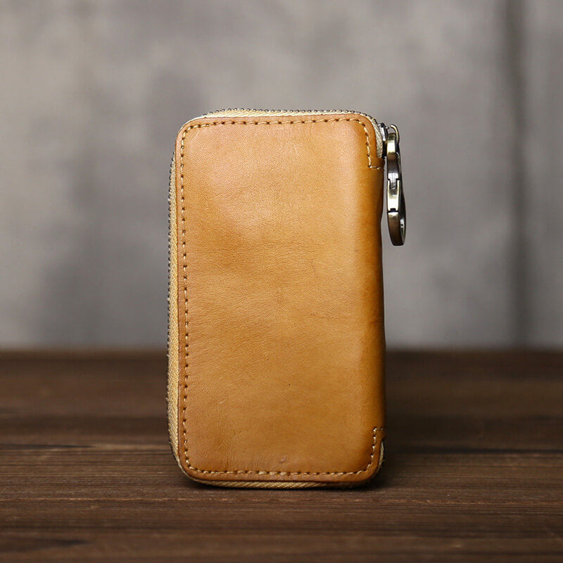 kleine Schlüsseltasche Leder für Damen und Herren Schlüsseletui