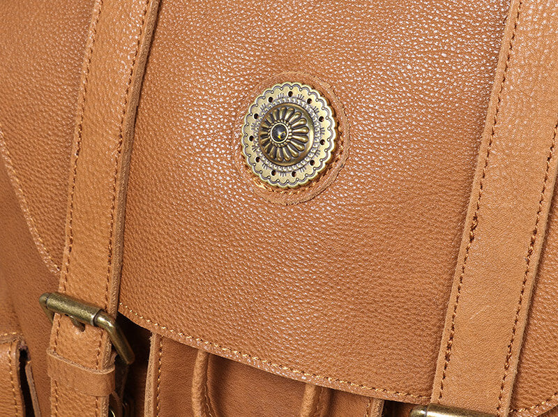 Herren Rucksack Leder Vintage mit Laptopfach für Reisen und Alltag Lederrucksack Männer