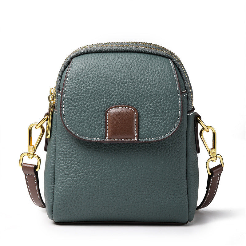 umhängetasche damen blau leder