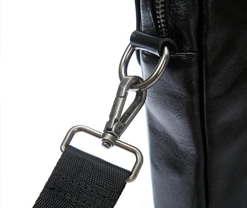 Leder Handytasche kleine Umhängetasche Herren schwarz