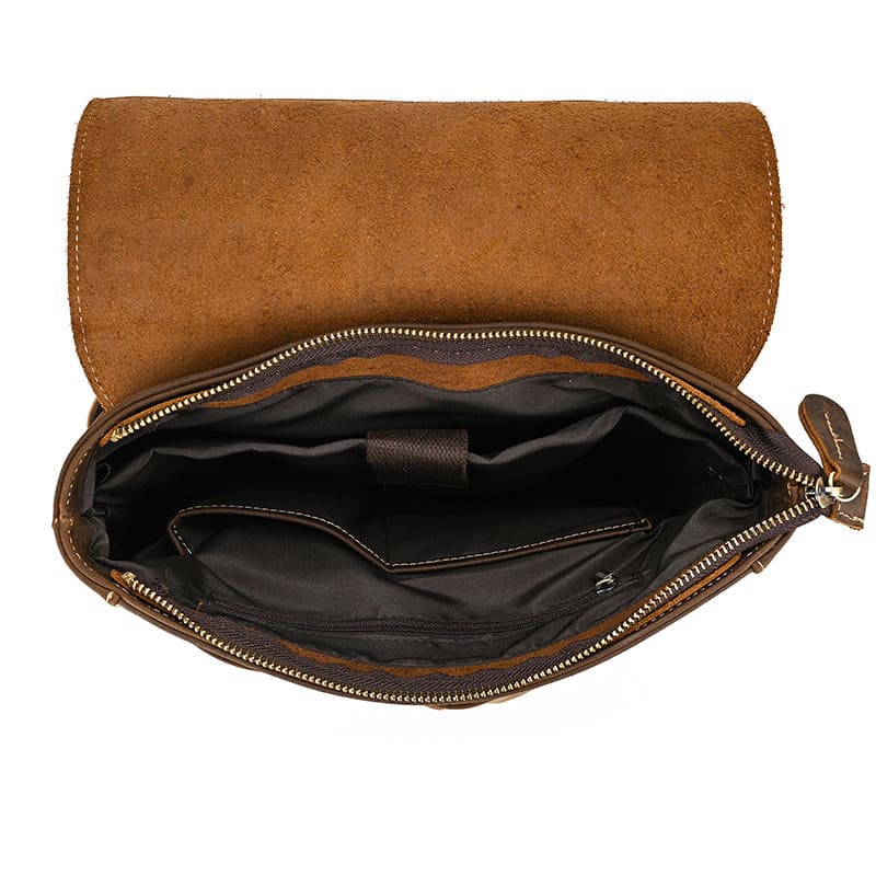 Retro Rucksack aus Leder Herren Vintage mit Laptopfach