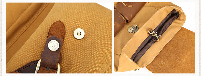 Vintage Herren Rucksack aus Canvas für Reisen und Uni