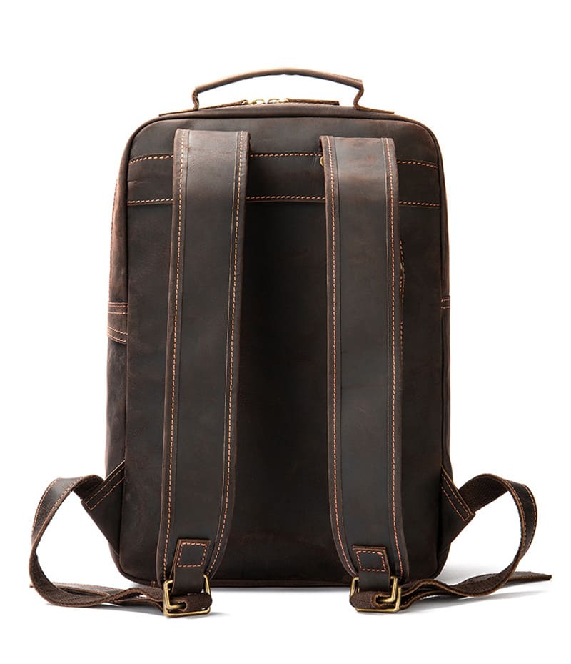 Vintage Rucksack Business Leder braun Herren Laptoprucksack für Arbeit