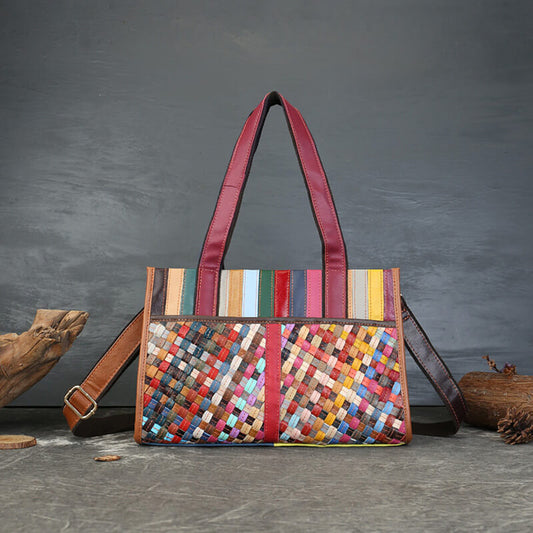handtasche leder bunt