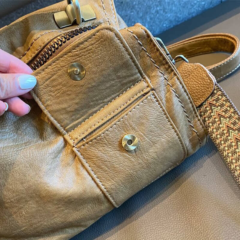 Damen Handtasche Rucksack 3 in 1 Tasche mit Rucksackfunktion Leder Umhängetasche mit 2 Gurten