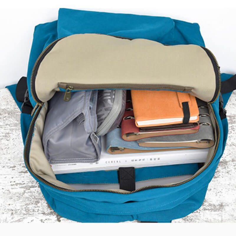 Damen Rucksack Baumwolle mit Laptopfach für 14 Zoll Laptop für Alltag und Reisen in vier Farben