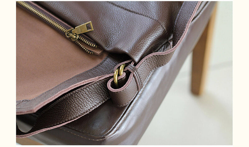 Damen Schultertasche weiches Leder Umhängetasche Vintage in Schwarz und Kaffeebraun