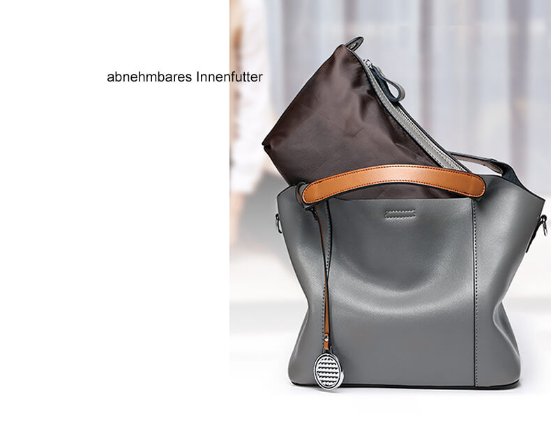 Elegante Handtasche Damen Umhängetasche weiches Leder in 5 Farben