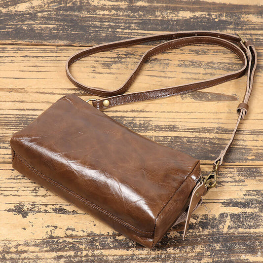 umhängetasche damen leder braun