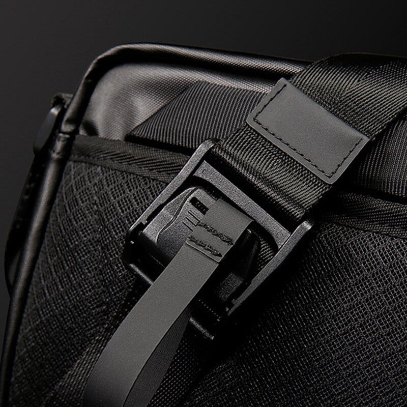 Kleine Umhängetasche Herren wasserdicht Kuriertasche Messenger Bag Oxford schwarz