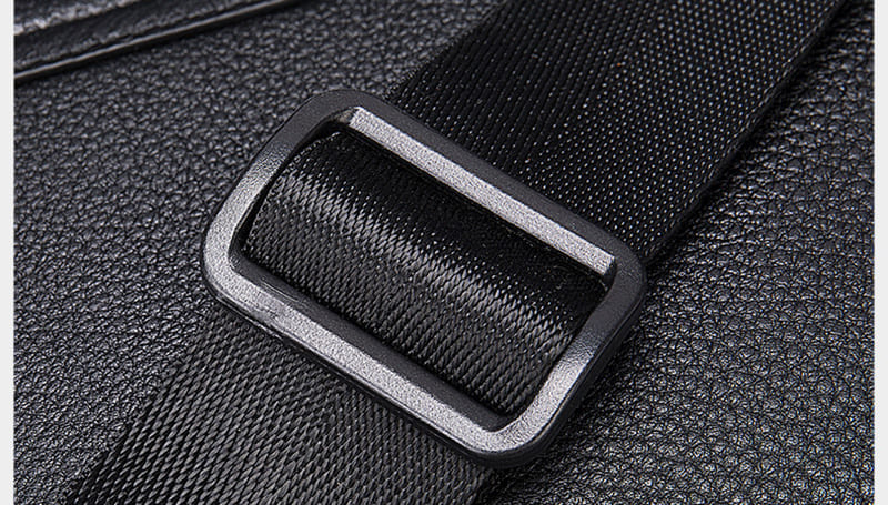 moderne Brusttasche Herren Leder schwarze Hüfttasche Bauchtasche