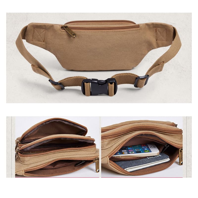Brustbeutel Herren Brusttasche Reise Hüfttasche Canvas