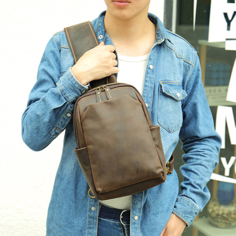 rucksack herren vintage leder