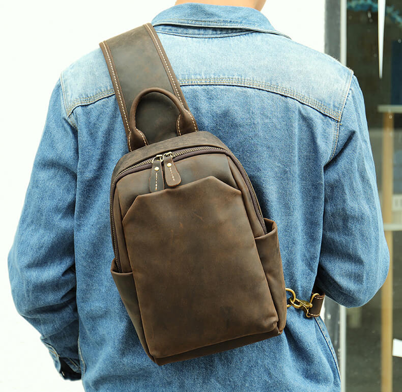 brusttasche herren leder