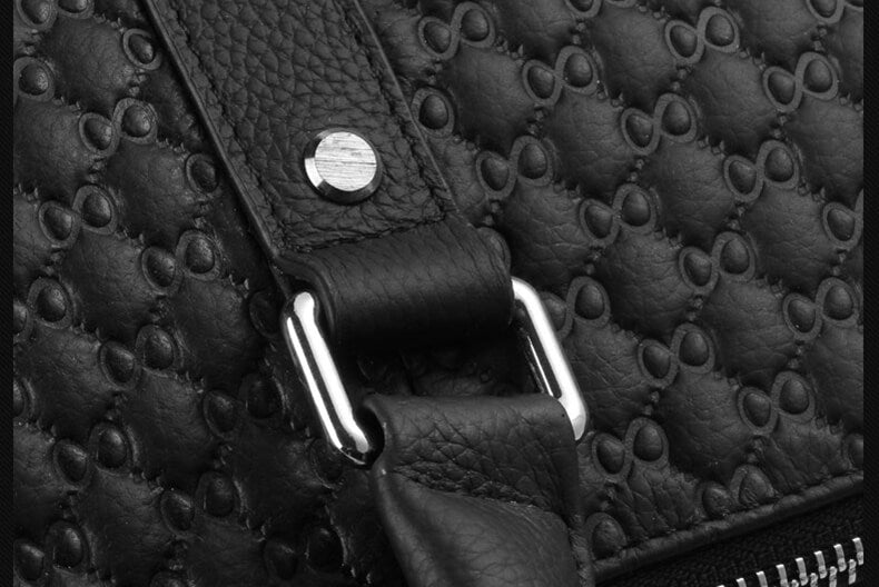 Businesstasche Herren Leder Schwarz Handtasche Arbeit Aktentasche A4 mit Laptopfach