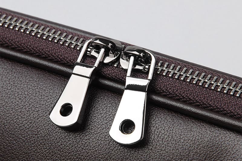 Businesstasche Herren Leder Umhängetasche Aktentasche mit Reißverschluss