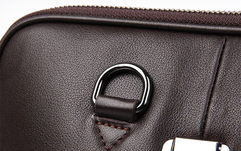 Businesstasche Herren Leder Umhängetasche Aktentasche mit Reißverschluss