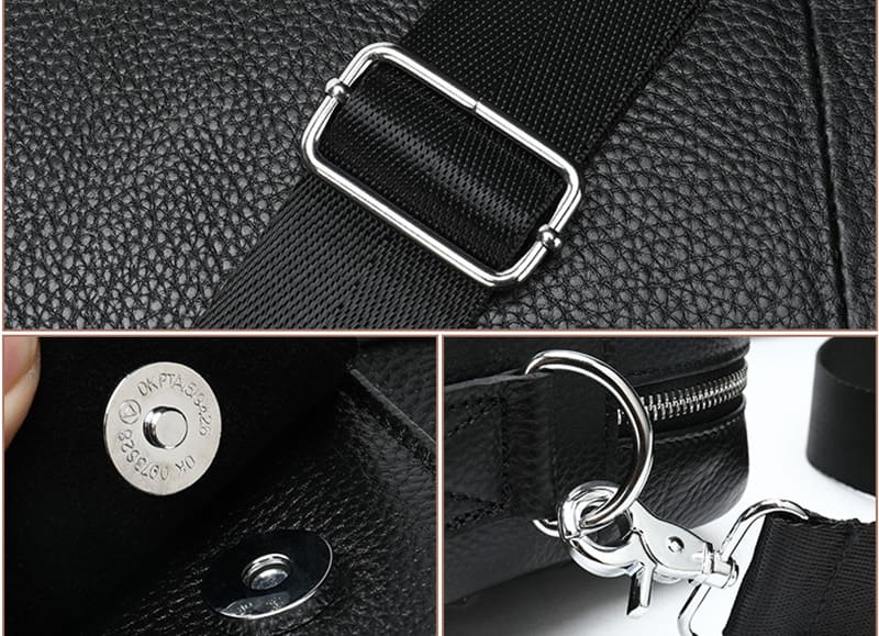 Businesstasche Leder Herren Aktentasche mit Laptopfach Handtasche