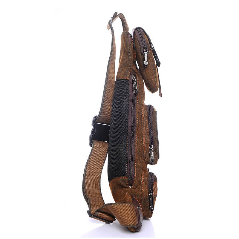 Canvas Brusttasche Herren günstig Brustbeutel Umhängetasche für Freizeit