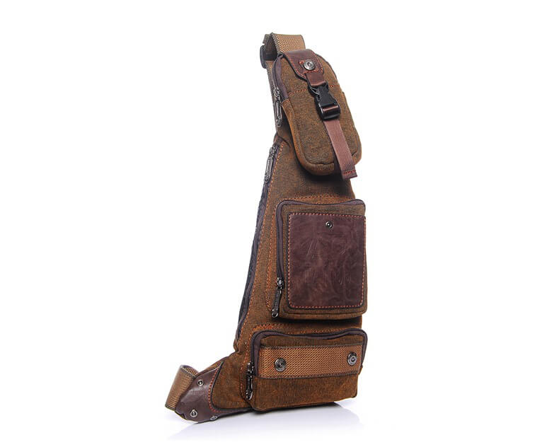 canvas brusttasche