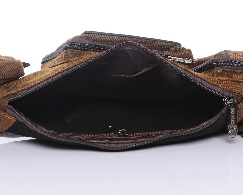 Canvas Brusttasche Herren günstig Brustbeutel Umhängetasche für Freizeit