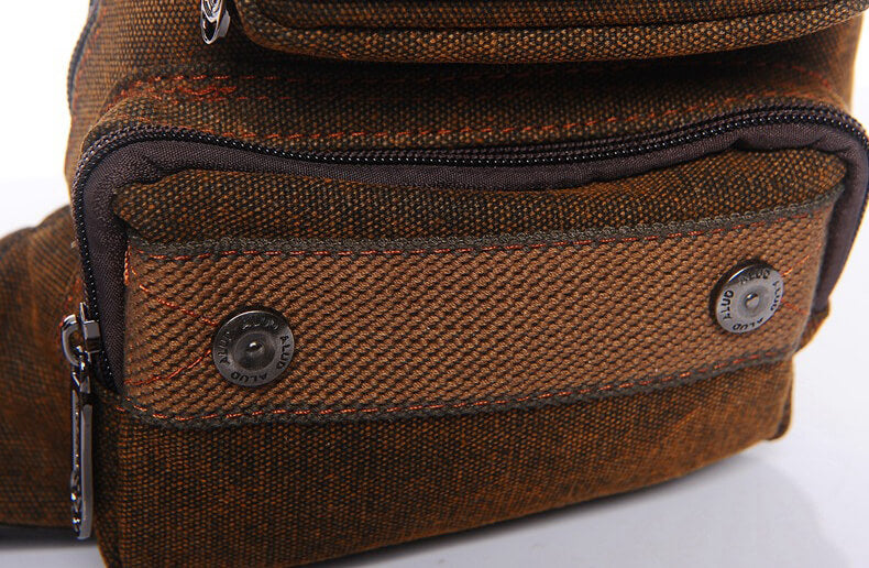 Canvas Brusttasche Herren günstig Brustbeutel Umhängetasche für Freizeit