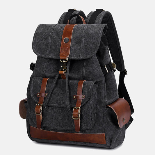 canvas rucksack herren schwarz