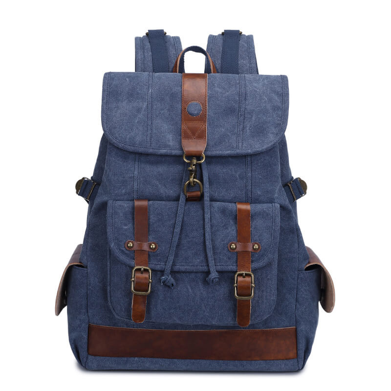 canvas rucksack blau