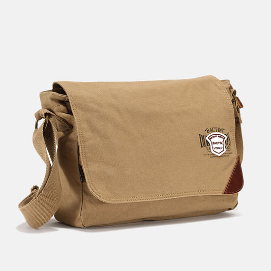 Canvas Umhängetasche für Herren Querformat Schultertasche Männer