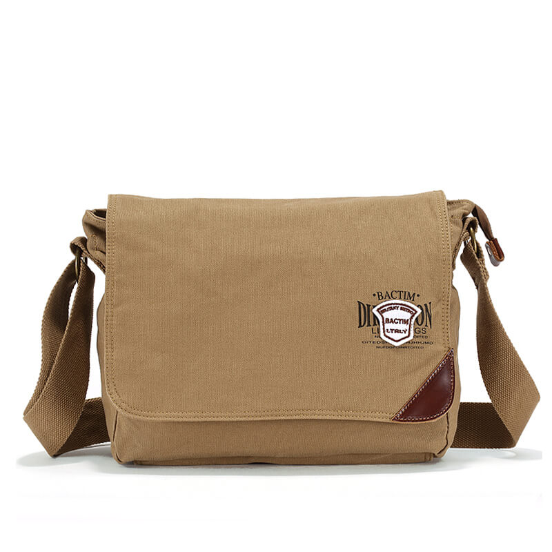 Canvas Umhängetasche für Herren Querformat Schultertasche Männer
