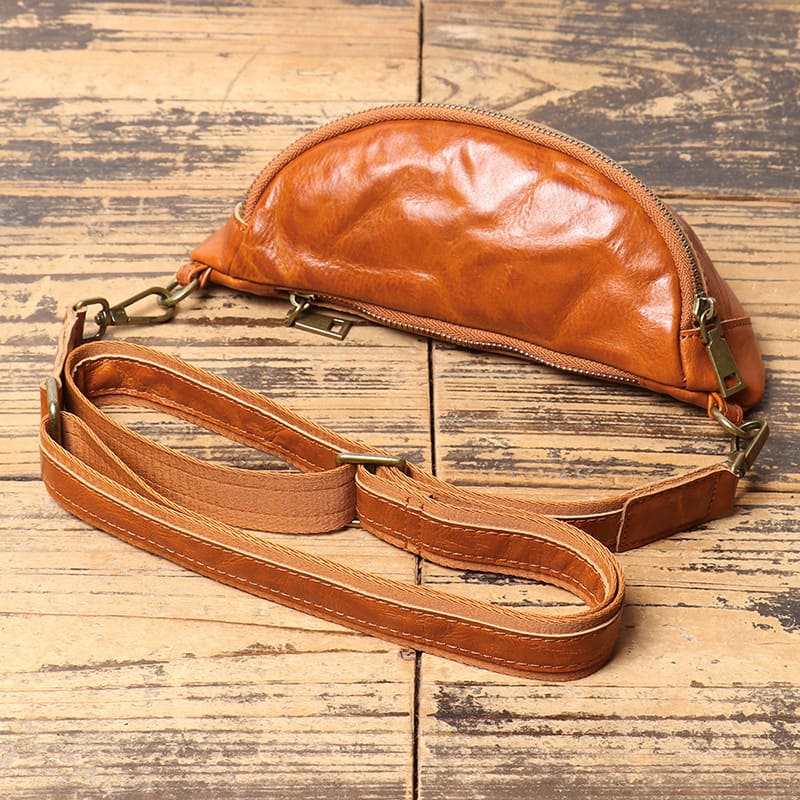 Herren Hüfttasche Bauchtasche Leder Umhängetasche Vintage Outdoor