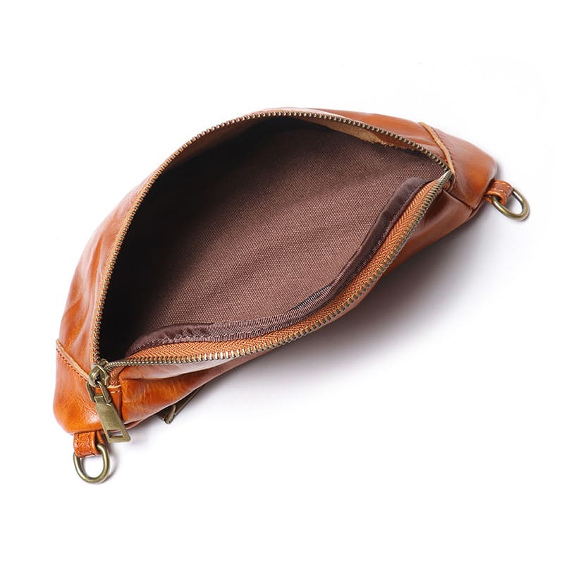 Herren Hüfttasche Bauchtasche Leder Umhängetasche Vintage Outdoor