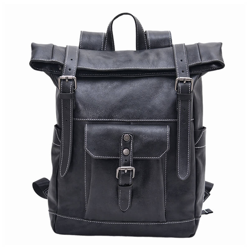 rucksack herren leder schwarz