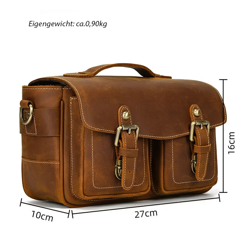 Vintage Leder Herren Umhängetasche für Spiegelreflexkamera