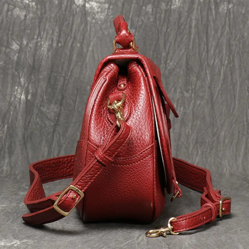 Vintage Satteltasche Damen Leder Umhängetasche in 5 Farben