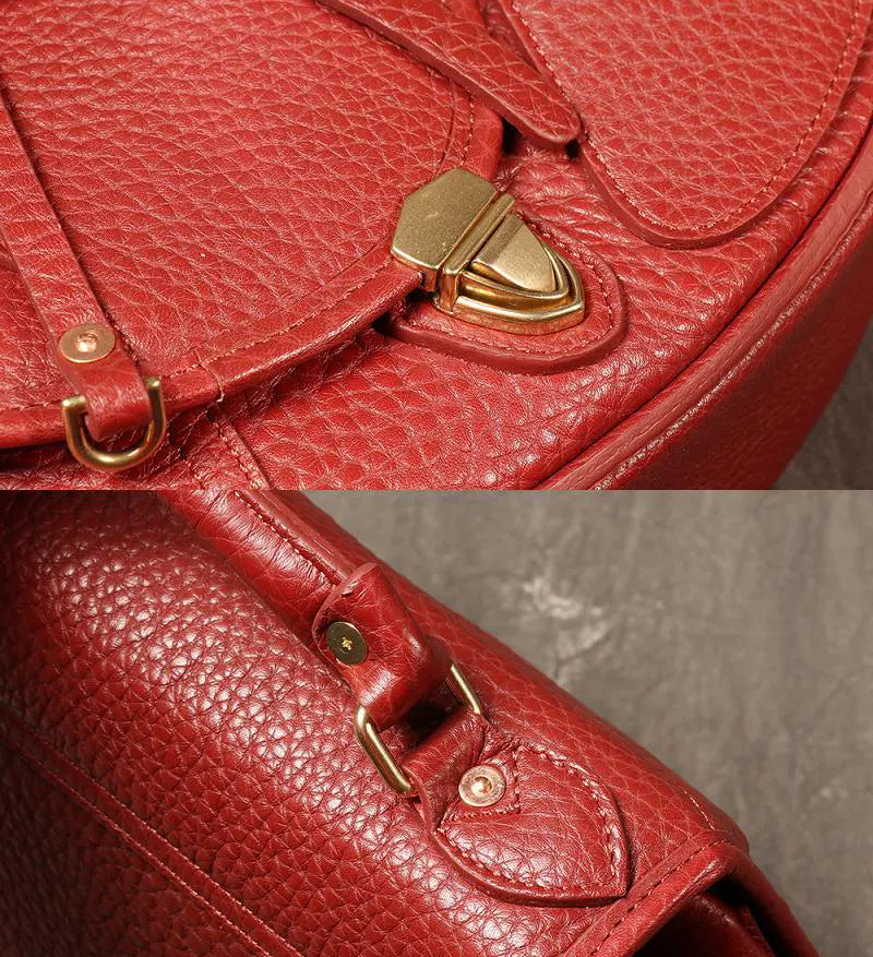 Vintage Satteltasche Damen Leder Umhängetasche in 5 Farben