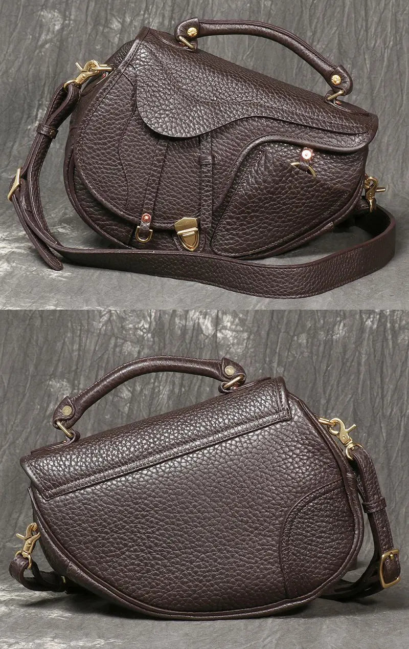 Vintage Satteltasche Damen Leder Umhängetasche in 5 Farben