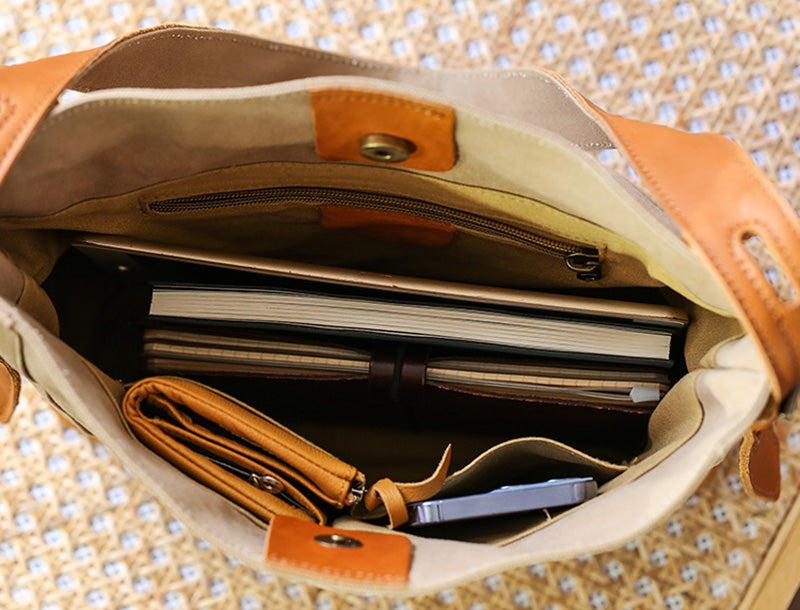 Vintage Schultertasche Damen Canvas Tote Tasche Segeltuch