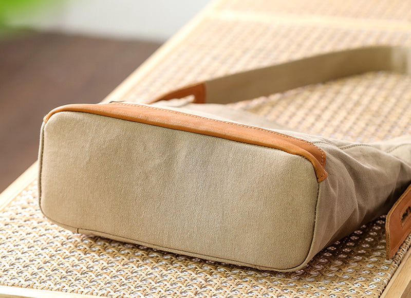 Vintage Schultertasche Damen Canvas Tote Tasche Segeltuch