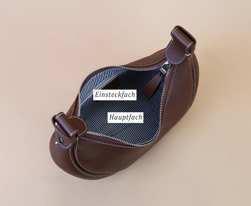 Damen Schultertasche Leder Unterarmtasche Frauen Handtasche Umhängetasche in 4 Farben