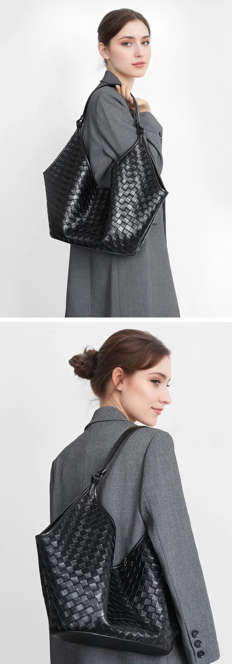 schultertasche damen schwarz