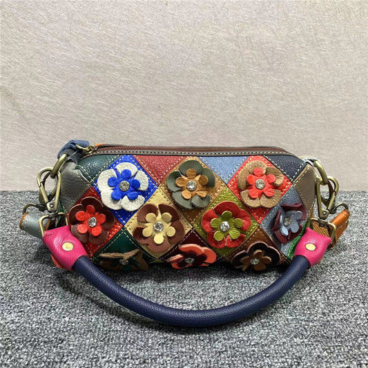 patchwork schultertasche