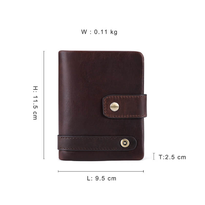 kleine Geldbörse Herren Leder Vintage Portemonnaie Männer Brieftasche