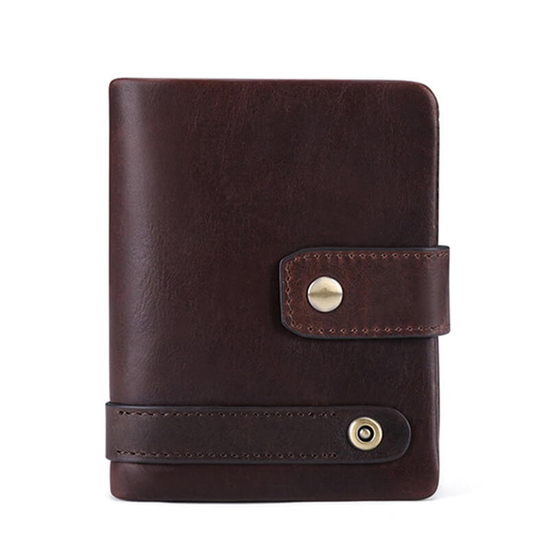 kleine Geldbörse Herren Leder Vintage Portemonnaie Männer Brieftasche