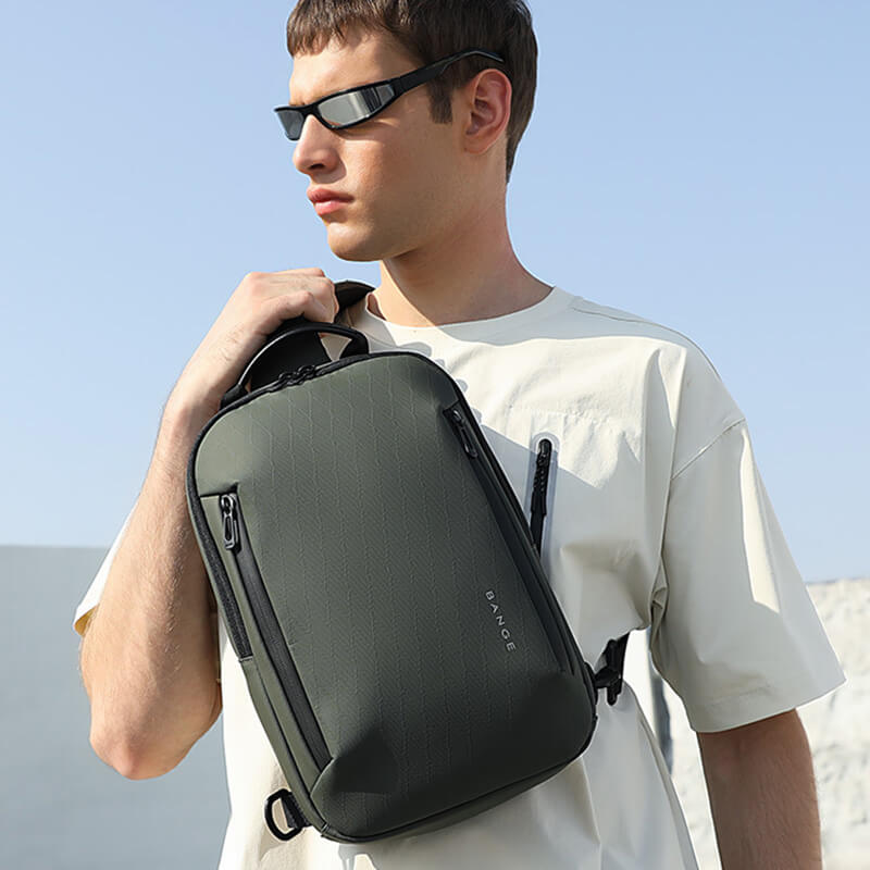 wasserdichte Brusttasche Herren Oxford Umhängetasche Sling Bag in 4 Fraben