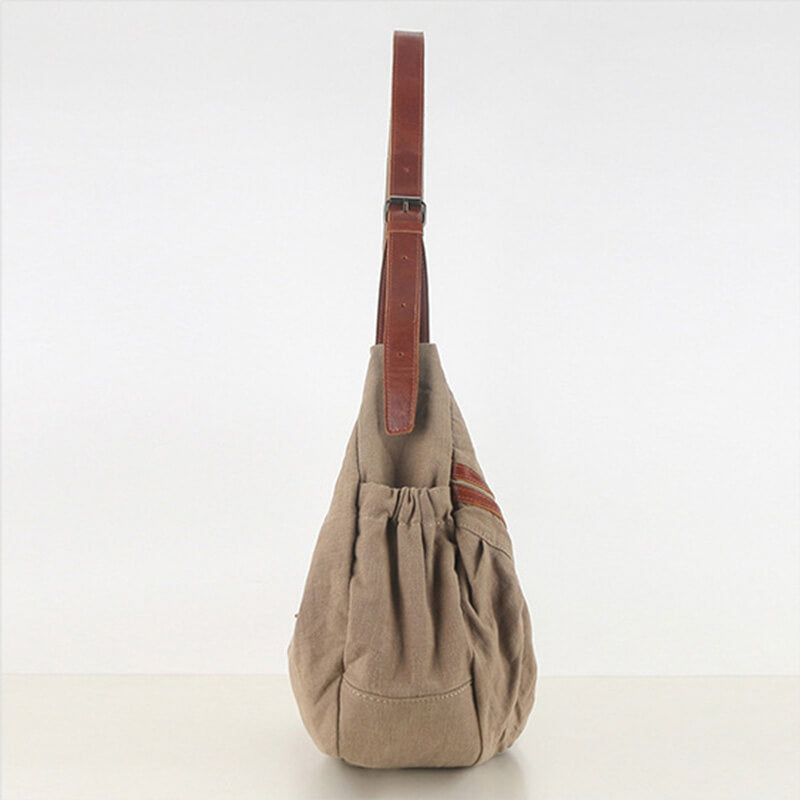 Umhängetasche Unisex groß Crossbody bag für Herren und Damen aus Canvas Vintage
