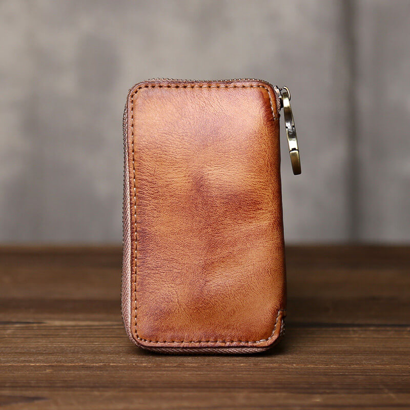 kleine Schlüsseltasche Leder für Damen und Herren Schlüsseletui