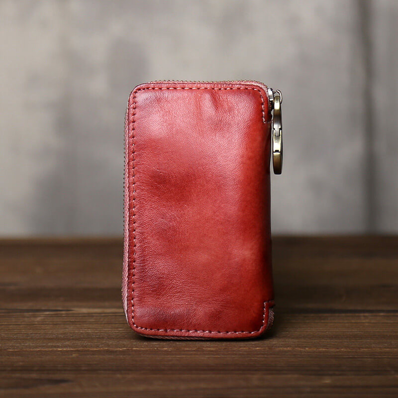 kleine Schlüsseltasche Leder für Damen und Herren Schlüsseletui
