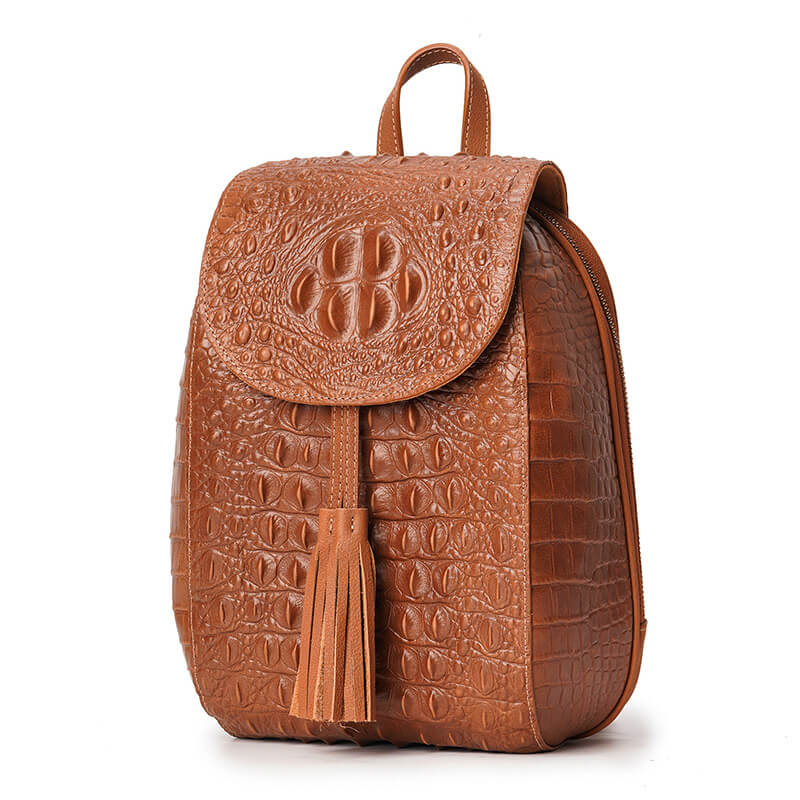rucksack damen leder braun